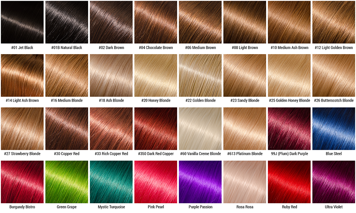 Favorite Hair Color Charts - #HAIRFLEEK Extensions